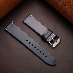 Bracelet de montre en cuir pleine fleur italien, en cuir de veau imperméable, plusieurs couleurs et tailles, cuir huilé vintage - Product Image 6