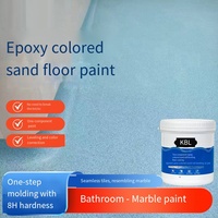Échantillon gratuit Peinture époxy pour sol en marbre personnalisée résistante à l'usure et antidérapante à base d'acrylique pour l'intérieur pour la finition des restaurants Brosse