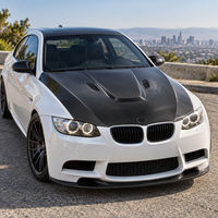 Capot moteur en fibre de carbone style M3 compatible avec BMW E92 Coupé Série 3 LCI 2009-2012, finition brillante 3K Twill, fixation par boulons