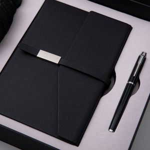 Agenda de Negocios de Cuero PU A5 de Lujo Personalizada, Cuadernos y Bolígrafos Económicos, Juego de Regalo para Graduación - Product Image 3