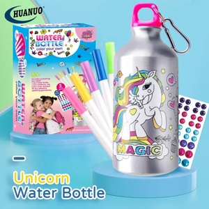 Idée cadeau créative : créez votre propre bouteille d'eau colorée, bouteille d'eau à colorier soi-même - Product Image 2