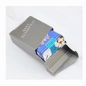 환영 맞춤형 로고 스테인레스 스틸 알루미늄 금속 상자 라이터 담배 케이스 인클로저 금속 맞춤형 디자인