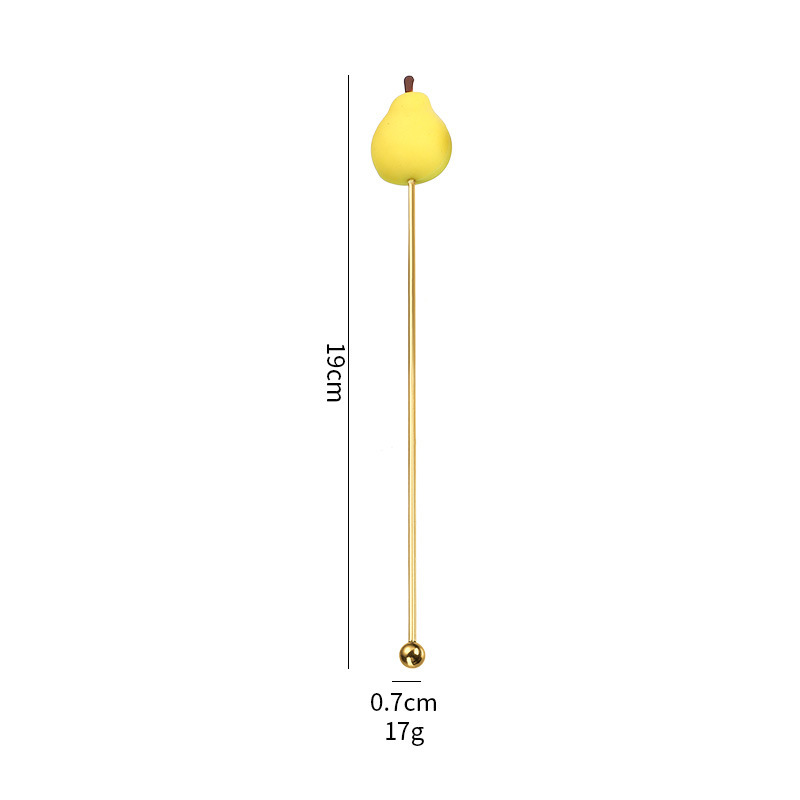 304 material 19cm palo de agitación de pera [Oro]