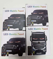 Décoration de voiture, yeux de démon lumineux, contrôlés par application, design personnalisé, panneaux LED flexibles à matrice 5V pour affichages de signalisation automobile