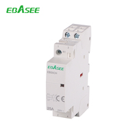 EBASEE Kontrol Rumah Tangga EBS5CH OEM/ODM 16A-100A DIN Rail AC 220V 240V 2P 4P 25a 32a 40a 63a 100 Ampere Kontaktor Modular Senyap