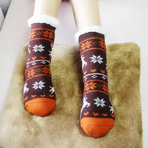 Individuelle Damenflauschsocken superweiche flauschisocken gemütliche Indoor-Thermo-Fußsocken Fußsocken für Erwachsene Bodensocken