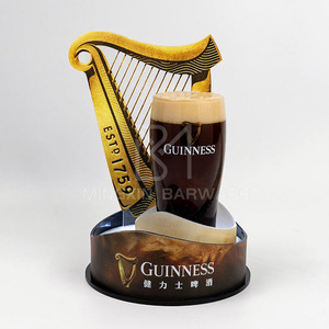 Soporte de promoción de vino retro para bares Soporte de pantalla LED en forma de arpa dorada Champagne Wine Premium Bebidas decorar - Product Image 2