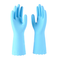 Gants en vinyle doublés de flocage, réutilisables et épaissis, pour usage domestique et de protection, directement de l'usine