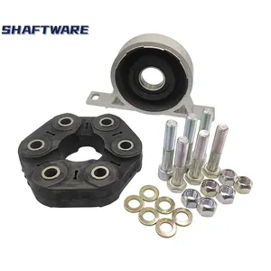 SHAFTWARE Driveshaft Drive Shaft Flex Disc Joint + Center Support Bearing Set for BMW E60 F10