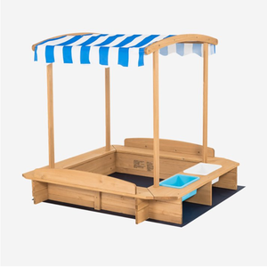 Boîte <span class=keywords><strong>à</strong></span> <span class=keywords><strong>sable</strong></span> de jeu en plein air, table <span class=keywords><strong>à</strong></span> <span class=keywords><strong>sable</strong></span> pour enfants, <span class=keywords><strong>bac</strong></span> <span class=keywords><strong>à</strong></span> <span class=keywords><strong>sable</strong></span> en bois avec auvent rayé - Product Image 3