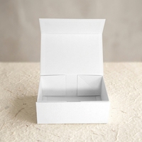 Boîte cadeau pliable de luxe sur mesure, grande taille, en papier texturé mat avec fermeture magnétique