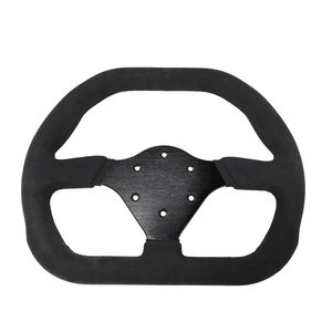 <span class=keywords><strong>Volant</strong></span> de course à fond plat de 310 mm en cuir microfibre renforcé d'aluminium pour <span class=keywords><strong>jeux</strong></span> de course GT en gros - Product Image 3