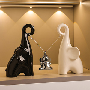 Ornamenti di elefante in ceramica stile moderno luce creativa di lusso casa <span class=keywords><strong>soggiorno</strong></span> TV armadietto del vino decorazione <span class=keywords><strong>regalo</strong></span> animale - Product Image 1