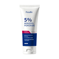 Limpiador Facial Espumoso con 5% de Peróxido de Benzoilo y Ácido Salicílico para el Acné, Control Suave de la Grasa, Limpieza Profunda de Poros para Piel Grasa y Propensa al Acné