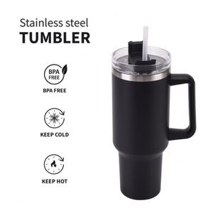 Vaso de Acero Inoxidable de 40 oz para Helado, con Pajita, Portátil, para Auto, de Gran Capacidad, Aislado, Enviado de Fábrica - Product Image 3