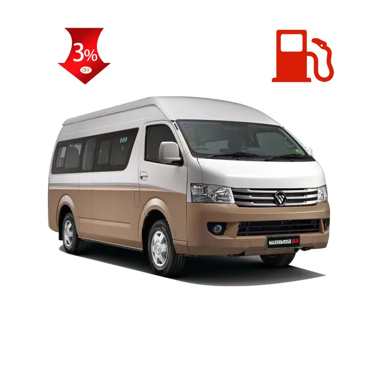 2023 BUS FOTON VIEW G9 CS2 mini bus Toyota 2018 hiace nuevo 4 puertas 10 asientos 20 plazas Minibus coche de gas en Stock mini bus eléctrico