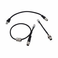 Conector Industrial Circular X Code M12 de 8 Pines, Enchufe Macho en Ángulo a Conector RJ45 IP67 a Prueba de Agua con Arnés de Cables