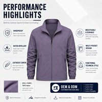 Blouson bomber décontracté pour homme, respirant, à séchage rapide, avec doublure en coton et fermeture éclair sur le devant, service OEM