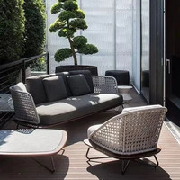 Mobilier d'extérieur de jardin populaire chaise en osier canapé jardin cour extérieure loisirs chaise d'extérieur