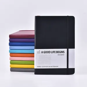 Fabrik Großhandel A4 A5 A6 Hardcover Hochwertige Leder Journal Notebooks anpassbar