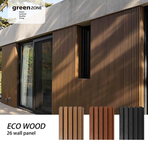 Panel de Revestimiento de Pared WPC Impermeable de 26 mm con Aspecto de Madera Sólida para Villas y Hoteles, Panel de Pared Exterior Tipo Louver - Product Image 2