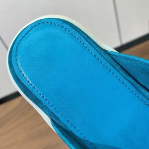 High-end Designer Fashionable Genuine Sheepskin slip on Casual <b>Shoes</b> <b>with</b> Cork Outsole for Men Women Suitable for All Seasons. - Product Image 5