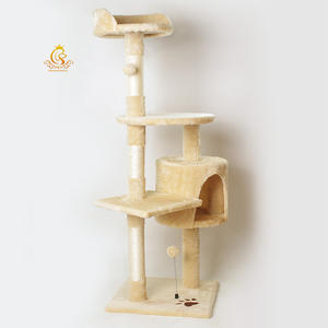 EUR Tour de l'arbre <span class=keywords><strong>à</strong></span> chat en bois pour intérieur en PET Offre Spéciale avec <span class=keywords><strong>maison</strong></span> en bois pour chat Plateformes modernes de saut <span class=keywords><strong>à</strong></span> gratter Maisons pour animaux de compagnie Meubles pour chat - Product Image 2