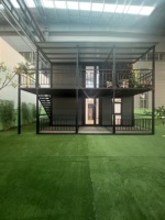 Casa Contenedor Modular Prefabricada de Dos Pisos, Expandible, de Ensamblaje Rápido, con Techo Impermeable, para Hotel