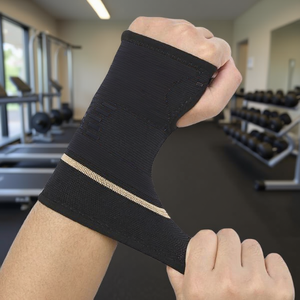 D0100HAY3YV Protective Wrist-Supported <b>Gloves</b> For Men Gym Training Cycling Rock Climbing Exercise Durable Polyester - Product Image 2