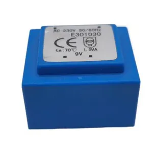 Transformador encapsulado de montaje en PCB Transformador EI 1*230 V 1*15 V AC 10 VA 666 mA