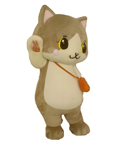 Kinqee Moq 1 Pc <strong>White</strong> Cat Animals Monster Mascot Costume Long Fur Cartoon <strong>Characters</strong> for Sale