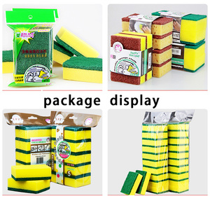<span class=keywords><strong>Esponja</strong></span> de limpieza de estropajo antiarañazos para lavar platos, fregador de cocina doméstico de <span class=keywords><strong>alta</strong></span> <span class=keywords><strong>densidad</strong></span>, paquete individual al por mayor - Product Image 6