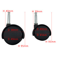 HUAWEI Roulettes noires Roulettes de meubles de chaise de taille standard