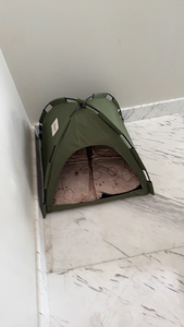 เต๊นท์สัตว์เลี้ยงแข็งแรงระบายอากาศดีบ้านสุนัขแมวที่พักพิงพับได้พิมพ์ลายรูปทรงถอดซักได้ทุกฤดูกาล - Product Image 6