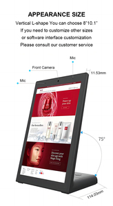 Restaurant Customer L Shape Ordering Pos Kiosk Trade 8 <b>Inch</b> Capacitive Touch ScreenTablet PC Desktop <b>Tablet</b> - Product Image 6