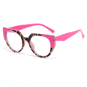 กรอบแว่นตาทรงแคทอายผู้หญิงลายสัตว์เต็มกรอบสีชมพูลายเสือดาวแฟชั่นอินเทรนด์น้ำหนักเบาสวมใส่ได้ทุกวัน - Product Image 3
