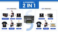 Imprimante A3 DTG DTF 2 en 1 directement sur la machine à vêtements Imprimante de t-shirts Machine commerciale la plus rentable pour vêtement personnalisé