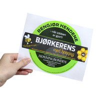 Label Kemasan UV Spot Varnish 3D Premium Custom, Stiker Logo Timbul, Label Bumbu Selai untuk Botol Stoples Makanan