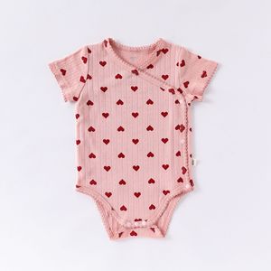 Ropa de Bebé de Algodón Puro Clase A para Verano 2026, Mameluco con Abertura Lateral y Protección para el Vientre, para Niños y Niñas - Product Image 4