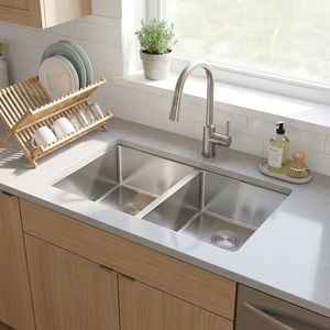 Évier de cuisine professionnel en acier inoxydable SUS304, double bac, fait main, à encastrer, sans robinet, design ferme - Product Image 6