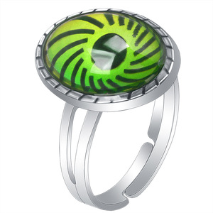 Gran joyería Bohemia termocrómica, venta al por mayor, anillos de piedras preciosas mixtas ajustables de plata Vintage para lote de mujeres - Product Image 5