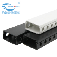 YORH-PEEO Monoprice Blanc Fente Ouverte Câblage Raceway Conduit Avec Couverture pour Cacher Sous Le Bureau/TV/Ordinateur/Puissance