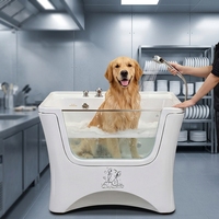 Baignoire de lavage pour chien en acrylique à micro-bulles thérapeutiques, hydrothérapie sans stress, ozone