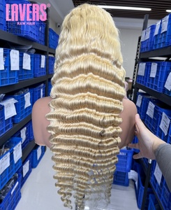 40 Inch Nguyên Trinh Nữ 613 13X6 HD Glueless Phía Trước Ren Tóc Giả Tóc Con Người Nguyên Ấn Độ Campuchia Phía Trước Tóc Vàng Màu Ren Tóc Giả Cho Phụ Nữ - Product Image 4