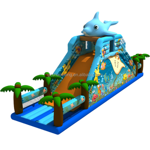 El Parque de Obstáculos Inflable Más Grande de 18x11m, Parque Temático Inflable con Temática Oceánica para Niños, Juegos de Desafío, Túnel de Obstáculos de Juegos Suaves - Product Image 6