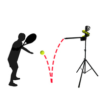 Lanceur de Balle de Tennis Électrique Machine d'Entraînement à Lancer Automatique