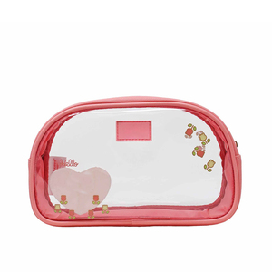 <span class=keywords><strong>Sac</strong></span> cosmétique en toile PVC à double face avec motif imprimé personnalisé, transparent, en forme d'arachide, lot de 3 sacs de maquillage - Product Image 2