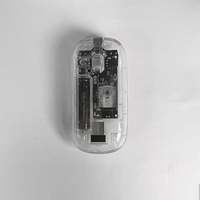 Mouse 4D 2.4G, tanpa kabel senyap datar dapat diisi ulang transparan ramping USB antarmuka gaya Mini untuk PC Laptop kantor Model MW-002RT