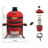 Four en céramique Kamado KIMSTONE 4,5 pouces, mini-grill portable, barbecue