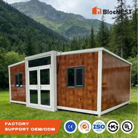 Maison extensible de 40 pieds avec véranda, maison préfabriquée modulaire en conteneur, villa portable pour complexe hôtelier, maison d'hôtes, sur mesure